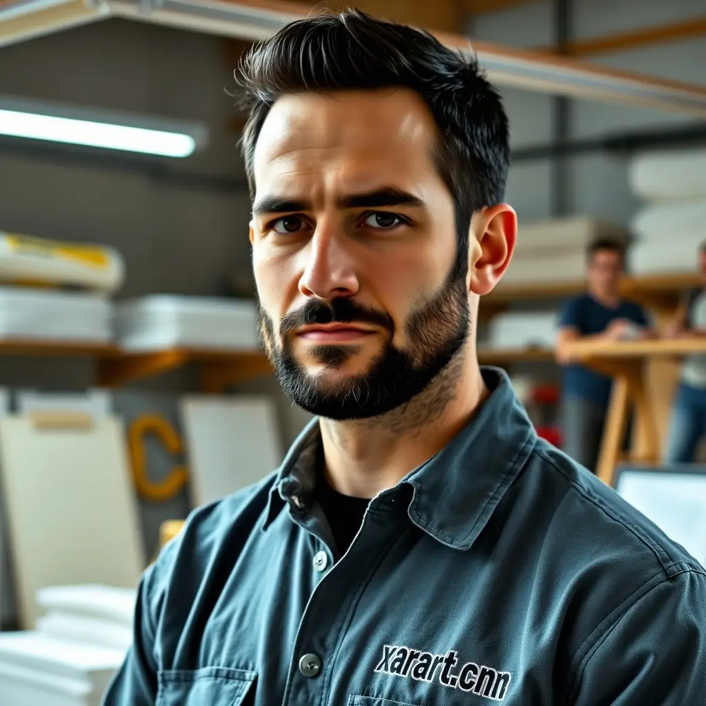 A skilled drywall specialist in a work shirt, ready to deliver professional drywall solutions in Logan, Utah.